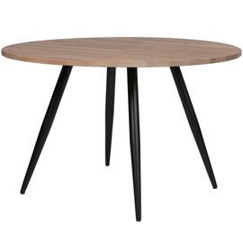 Table À Manger Ronde En Bois 4 Personnes, Ø120 Cm