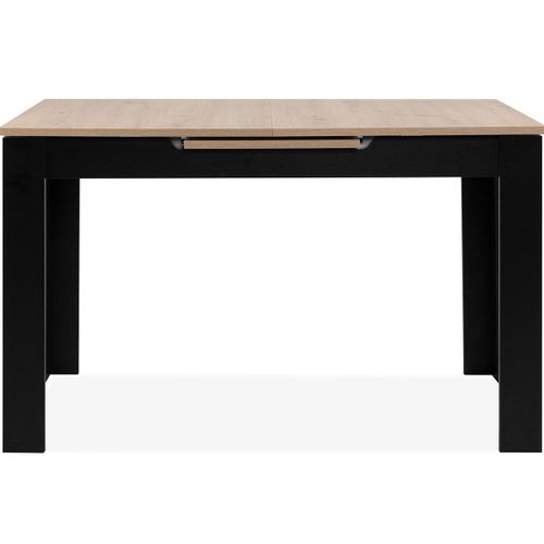 Table À Manger Extensible 4/6 Personnes Effet Chêne Et Noire