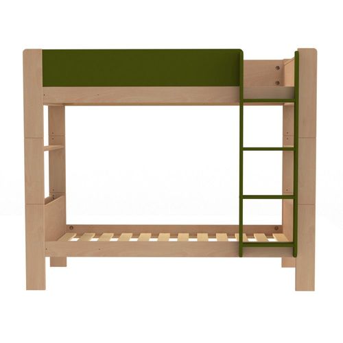 Lit Superposé Séparable En Hêtre Vert Bois 90x190