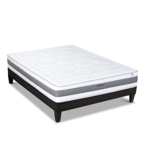 Ensemble 140x190 Matelas + Sommier Bois