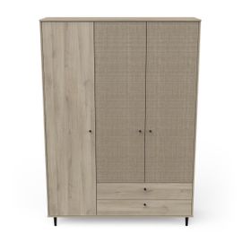 Armoire 3 Portes Ouvrantes Et 2 Tiroirs - H221 Cm