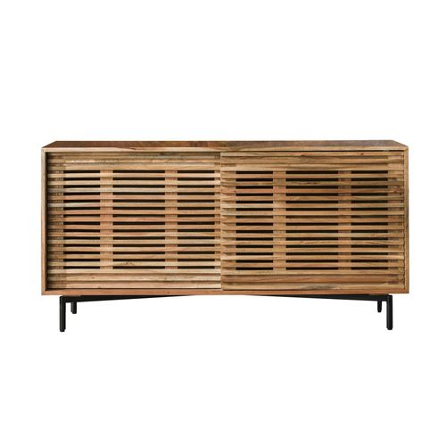 Buffet Moderne 2 Portes Coulissantes En Manguier Massif
