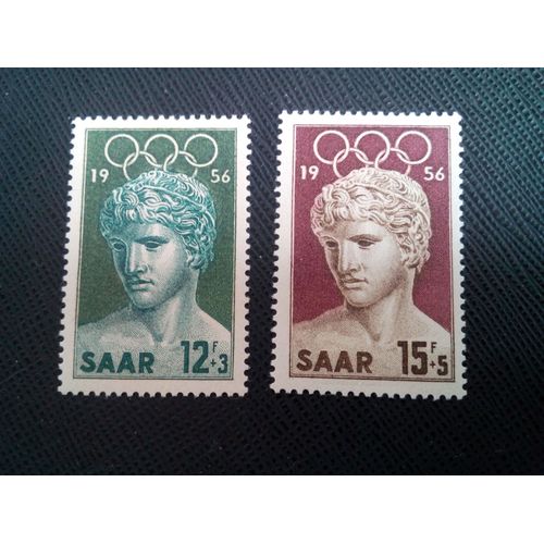 Timbre Allemagne - Sarre. Yt 353 -354 Séries: Jeux Olympiques D'été 1956 - Melbourne 1956 ( 0010505 )