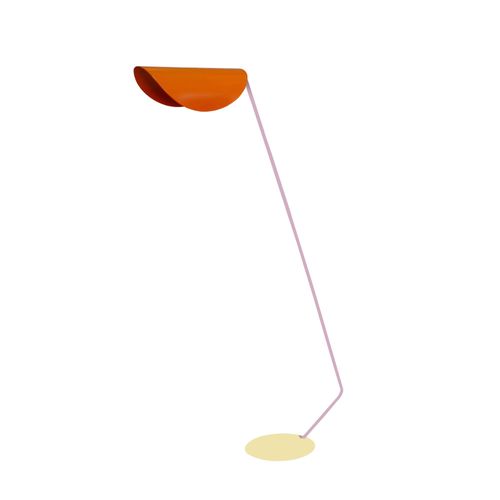 Lampadaire Liseuse Métal Orange 85 Cm