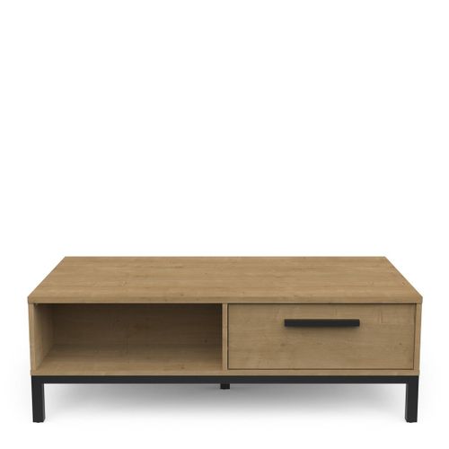 Table Basse 2 Tiroirs Et 2 Niches L110,5 Cm