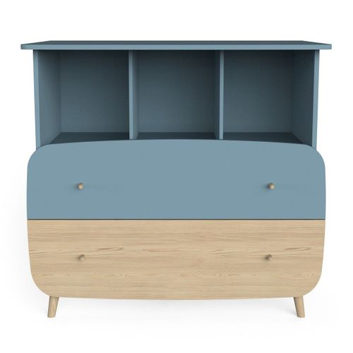 Commode 2 Tiroirs Et 3 Niches L96 Cm
