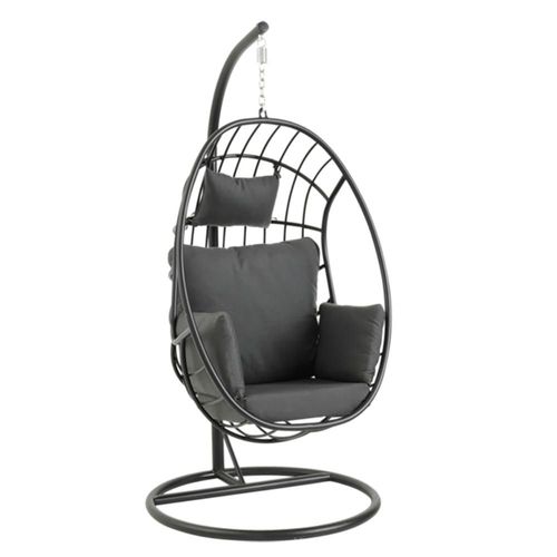 Fauteuil Suspendu Design Avec Support En Aluminium Noir