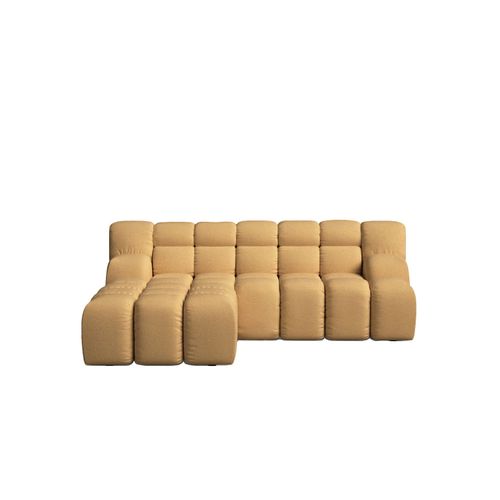 Canapé Moutarde Avec Chaise Longue À Gauche 224 X 192 Cm