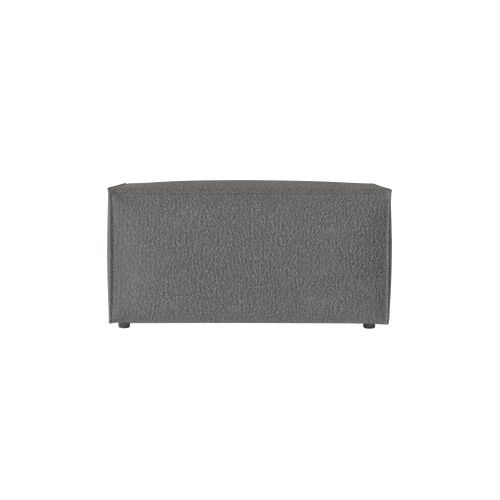 Pouf En Tissu Bouclette - Gris