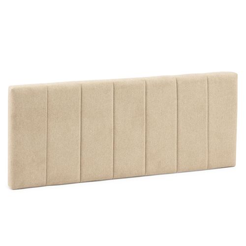 Tête De Lit Tapissée Creta 160x60cm Couleur Beige, Brodé Effet Capitonné, 8cm D'épaisseur