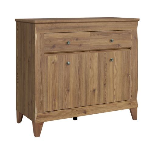 Buffet 2 Portes 2 Tiroirs Stratifiés Naturel