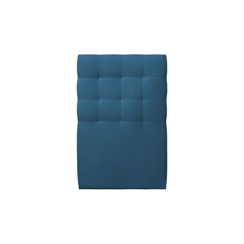 Prestige Literie - Tete De Lit Capitonnée Velours Gris Clair - Ep 10 Cm Rembourré - Bleu