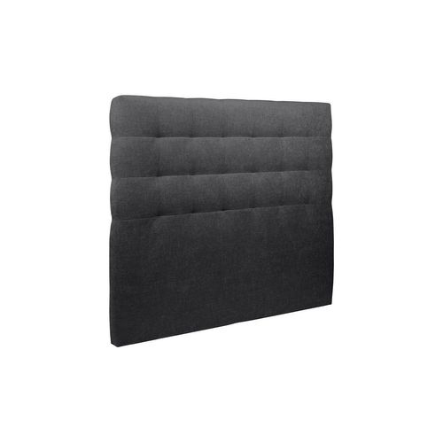 Prestige Literie - Tete De Lit Capitonnée Tissu Bleu - Ep 10 Cm Rembourré - Noir