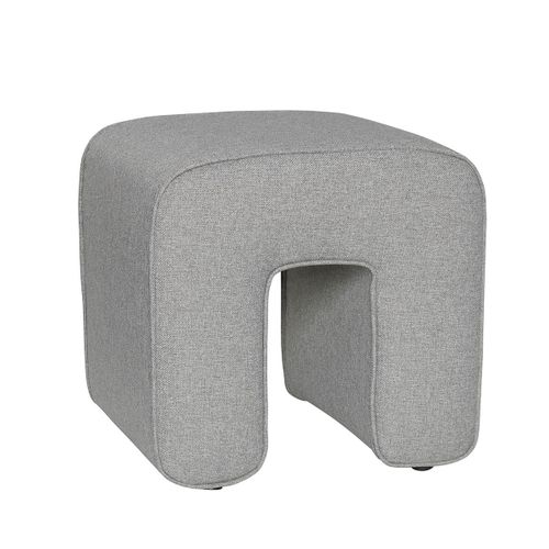 Pouf En Polyester Gris