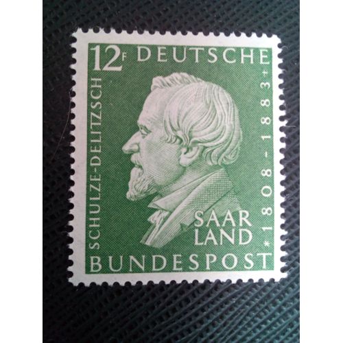 Timbre Allemagne - Sarre. Yt 420 Hermann Schulze-Delitzsch 1958 ( 0010505 )