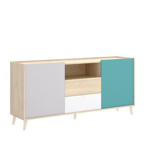 Buffet Effet Bois Blanc Et Chêne