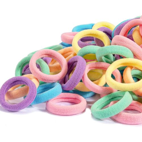 100 Pièce Bandes De Caoutchouc Élastiques Minuscules , Mini Chouchous ,Porte-Queue De Cheval Pour Bébé Enfants (Couleur Bonbon)