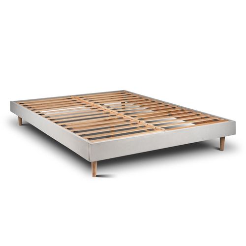 Sommier Kit Velours Gris Clair 200x200 H29cm