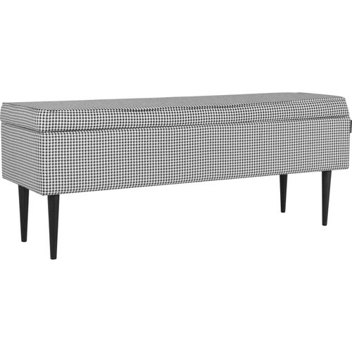 Banc Tissu Gris Rembourré
