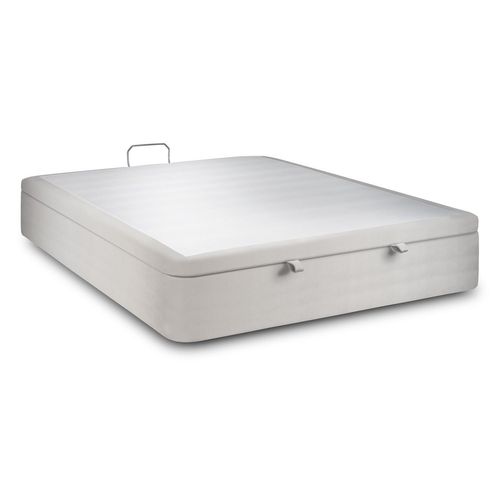 Sommier Coffre Velours Gris Clair 180x200 H39cm