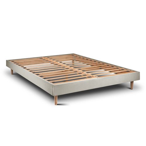 Sommier Kit Velours Taupe 200x200 H29cm