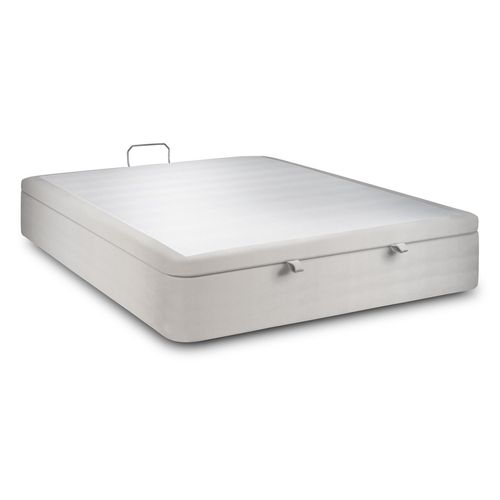 Sommier Coffre Velours Gris Clair 200x200 H39cm