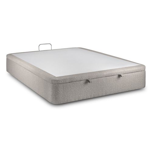 Sommier Coffre Bouclette Gris 200x200 H39cm