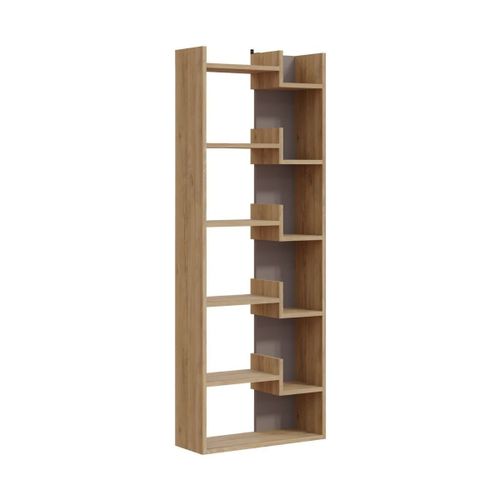 Étagère Design 6 Niveaux Effet Chêne - H162,4 Cm