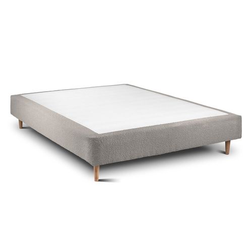 Sommier Tapissier Bouclette Gris 140x190 H35cm