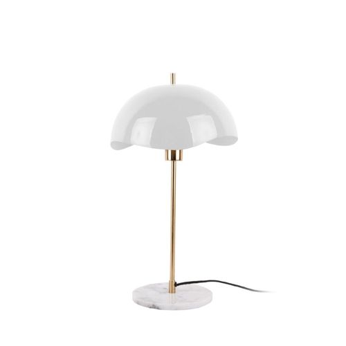 Leitmotiv - Lampe De Table - Waved Dome - Blanc - Blanc