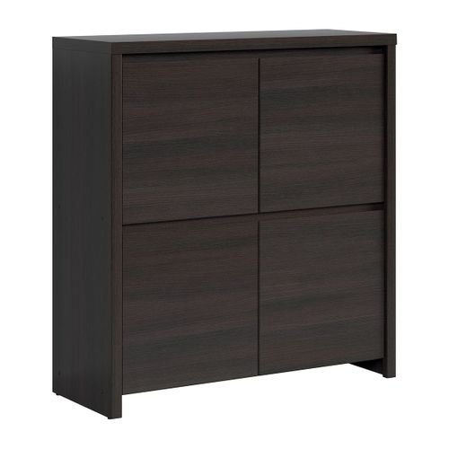 Buffet 4 Portes Panneaux Agglomérés Naturel Foncé