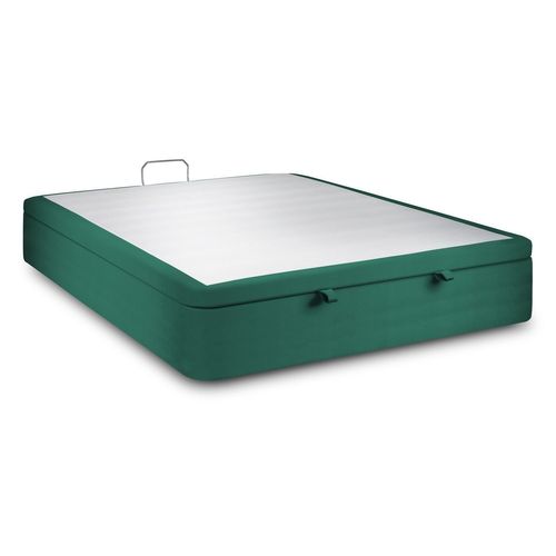 Sommier Coffre Velours Vert 160x200 H39cm
