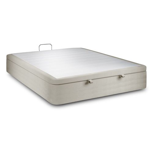 Sommier Coffre Velours Taupe 200x200 H39cm
