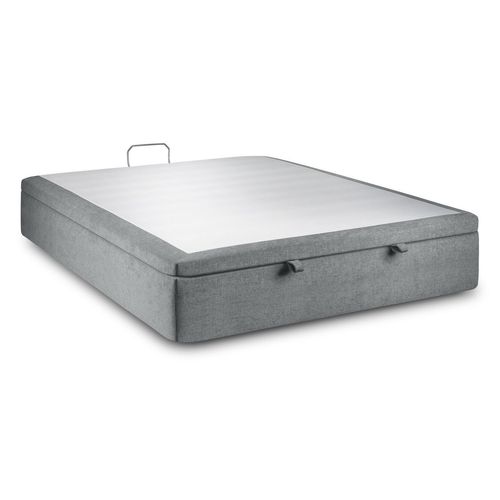 Sommier Coffre Tissu Gris Anthracite 140x200 H39cm