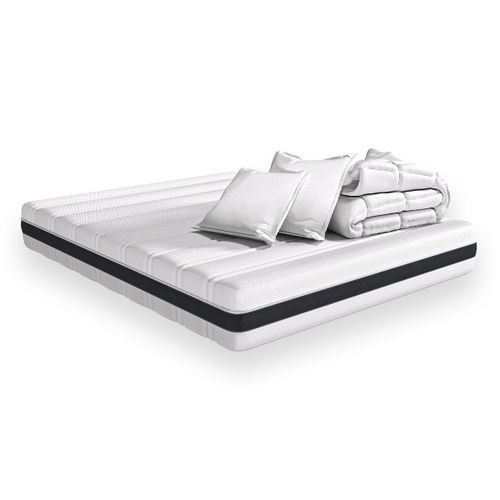 Matelas À Ressorts Ensachés 160x200 + Couette + 2 Oreillers