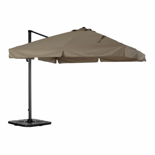 Tissu De Remplacement Pour Parasol 300x300cm Carré Taupe