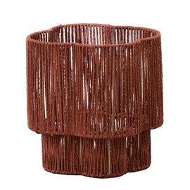 Cache-Pot D'intérieur En Fibres Naturelles Rouge