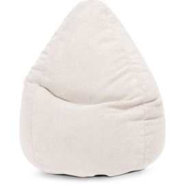 Pouf Poire Xl D'intérieur Fourrure Douce Beige 70x110cm