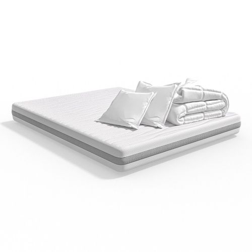 Matelas Mousse 160x200 + Couette + 2 Oreillers