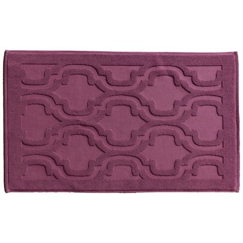 Tapis de bain 60x120 violet aubergine en coton 940 g/m²