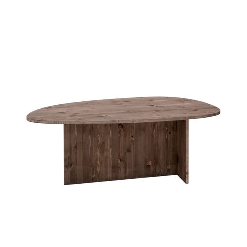 Table Basse En Bois De Sapin Marron 128,6x43,25cm