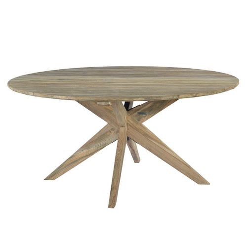 Table Ronde En Teck Recyclé D 165 Cm Sakai