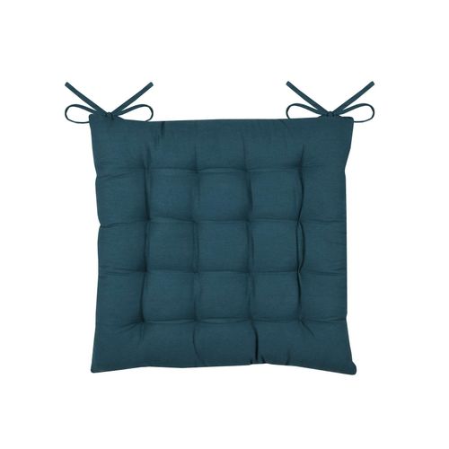 Galette De Chaise Unie Et Classique Coton Vert Emeraude 38x38 Cm