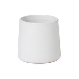 Cachepot Rond En Céramique Blanc 18x18x17 Cm