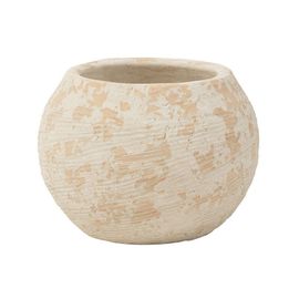 Cache Pot En Ciment Crème 23x23x17 Cm