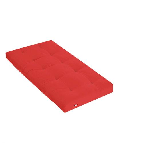 Matelas Futon Coton Rouge 90x190