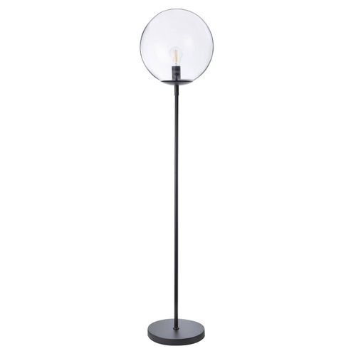 Lampadaire En Verre Noir H.160 Cm