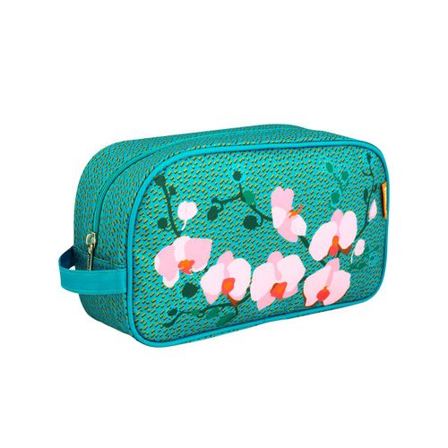 Trousse de toilette bleu turquoise polyester 26 x 15 x 10 cm