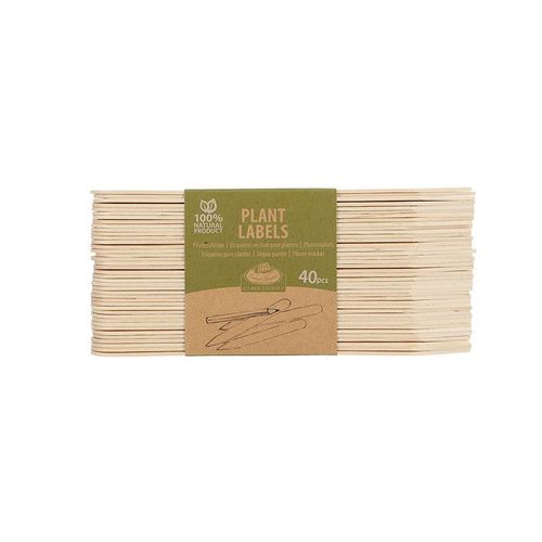Lot De 40 Étiquettes Bois Pour Plantes