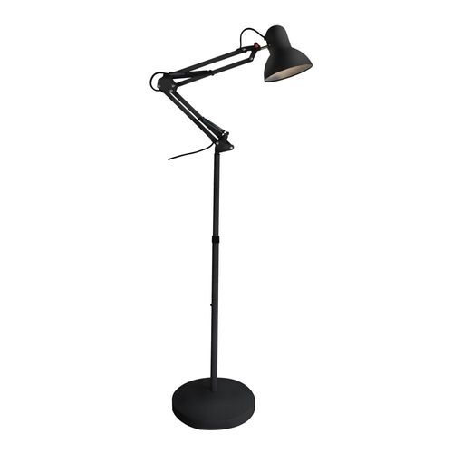 Lampadaire Articulé Rétro En Métal Noir
